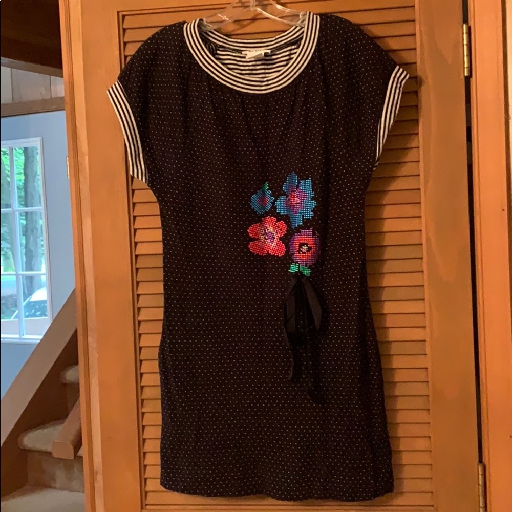 Rykiel infant 100% cotton dress with appliqué.